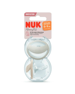Set 2 suzete din silicon Mommy Feel, gri, 0-9 luni, Nuk