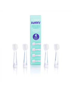 Set 4 rezerve periuta de dinti Vitammy Bunny, fibre nano, Alb