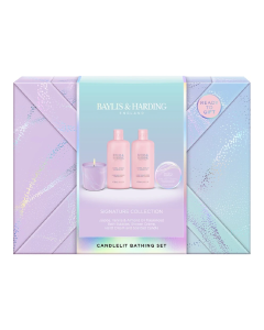Set pentru îngrijire corporală cu lumânare Jojoba, Vanilla & Almond oil, Baylis & Harding