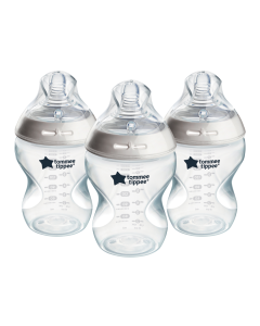 Set biberoane cu autosterilizare Natural Start, 0 luni+, 3 bucati*260 ml, Tommee Tippee