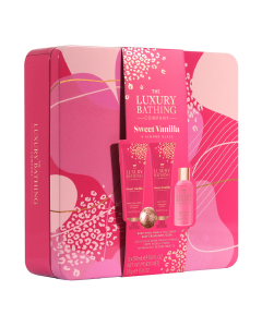 Set cadou Relax & Unwind, Sweet Vanilla & Almond Glaze, 4 articole, The Luxury Bathing Company