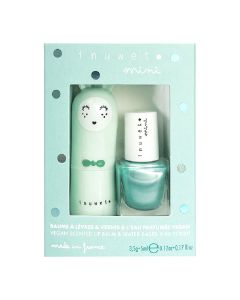 Set copii Balsam de buze & oja cu parfum de mere, Inuwet