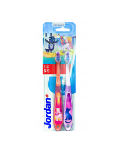 Set de 2 periute de dinti pentru copii, 6-9 ani, Jordan