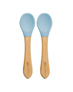 Set lingurite din bambus, 6 luni+, Aqua Blue, Appekids