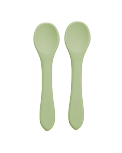 Set Lingurite din silicon, 6 luni+, Raw Green, Appekids