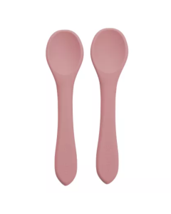 Set Lingurite din silicon, 6 luni+, Old Rose, Appekids
