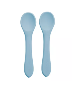 Set Lingurite din silicon, 6 luni+, Aqua Blue, Appekids