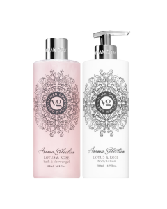 Set lotiune de corp & Gel de dus Aroma Selection Lotus & Rose, 2*500ml, Vivian Gray 