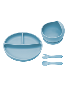 Set pentru diversificare din silicon Basic, Aqua Blue, Appekids