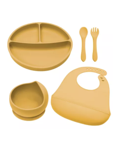Set diversificare din silicon Classic, 6 luni+, Honey, Appekids