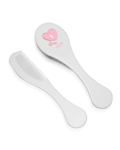 Set perie si pieptene, roz, PUR