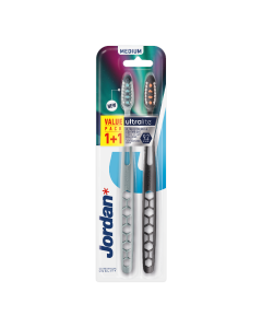 Set Periuta de dinti pentru adulti UltraLite Medium, culori variate, 2 bucati, Jordan