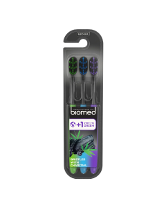 Set periute de dinti Black Three, medium, 3 bucati, Biomed
