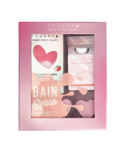 Set Splash Bath, spuma de baie, tableta si inimi efervescente, Strawberry, Inuwet