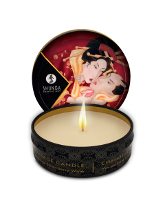 Lumanare pentru masaj erotic Romance Strawberry, 30 ml, Shunga Erotic Art
