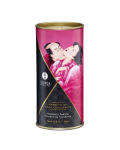 Ulei de masaj cu efect de incalzire Raspberry, 100ml, Shunga Erotic Art 
