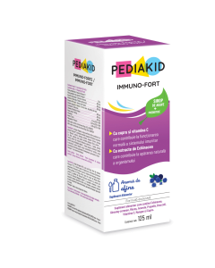 Pediakid Immuno-Fort sirop cu gust de afine, 125 ml