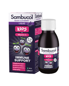 Sirop cu soc negru si vitamina C pentru copii, 120 ml, Sambucol