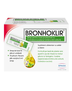Sirop pentru tuse productiva Bronhoklir, 15 plicuri, Stada