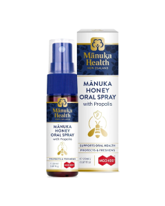 Spray oral cu miere de Manuka MGO 400 si propolis, 20 ml, Manuka Health