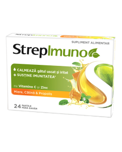 StrepImuno cu miere, catina si propolis, 24 pastile de supt, Reckitt