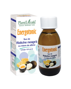 Suc de ridiche neagra cu miere de albine Energotonic, 125 ml, Plant Extrakt