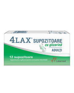 Supozitoare cu glicerina pentru adulti 4Lax, 12 bucati, Labormed