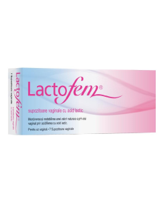 Supozitoare vaginale cu acid lactic, 7 bucati, Lactofem