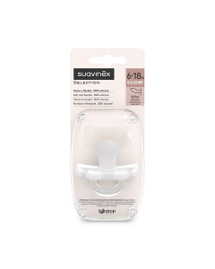 Suzeta anatomica din silicon SX Pro Colour Essence, 6-18 luni, alb, 1 bucata, Suavinex