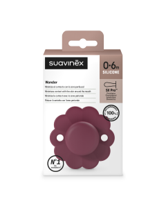 Suzeta fiziologica din silicon SX Pro Wonder, 0 - 6 luni, Magenta, 1 buc, Suavinex