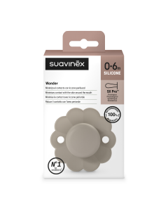 Suzeta fiziologica din silicon SX Pro Wonder, 0 - 6 luni, Maro, 1 buc, Suavinex