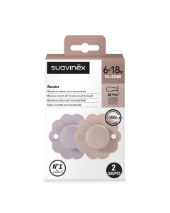 Suzete fiziologice din silicon SX Pro Wonder, 6 - 18 luni, Lavanda Roz, 2 bucati, Suavinex