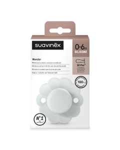 Suzeta fiziologica din silicon Wonder, 0-6 luni, albastra, 1 bucata, Suavinex
