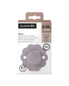 Suzeta fiziologica din silicon Wonder, 6-18 luni, lavanda, 1 bucata, Suavinex