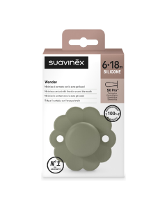 Suzeta fiziologica din silicon Wonder, 6-18 luni, verde, 1 bucata, Suavinex