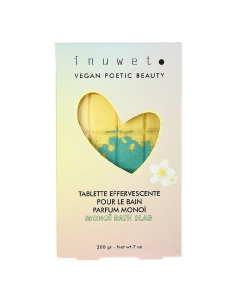 Tableta efervescenta pentru baie, cu parfum de Monoi, 200g, Inuwet