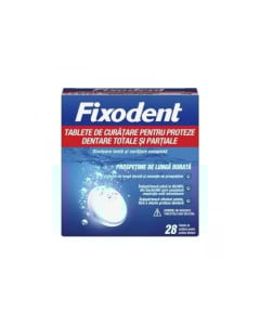Tablete de curatare pentru proteze dentare, 28 tablete, Fixodent