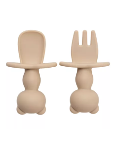 Set Tacamuri din silicon The Little Bear, 6 luni+, Bubble Beige, Appekids