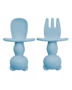 Set Tacamuri din silicon The Little Bear, 6 luni+, Aqua Blue, Appekids