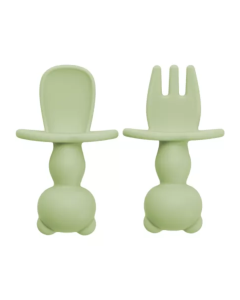 Set Tacamuri din silicon The Little Bear, 6 luni+, Raw Green, Appekids