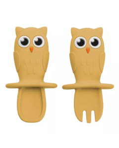 Set tacamuri din silicon Bufnita, 6 luni+, Honey, Appekids