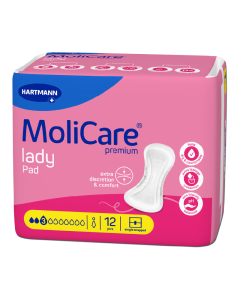 Tampoane MoliCare Premium Lady Pad, 3 picaturi, 12 bucati, HartMann