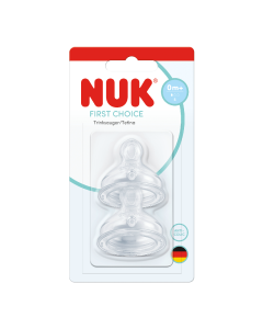 Tetina din silicon First Choice, flux S, 0 luni+, 2 bucati, Nuk