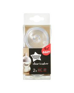 Tetina din silicon pentru hrana densa, +6 luni, 2 bucati, Tommee Tippee