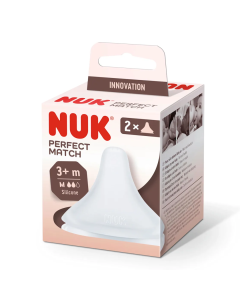 Tetină de silicon, mărimea M, 3+ luni, 2 bucati, Nuk