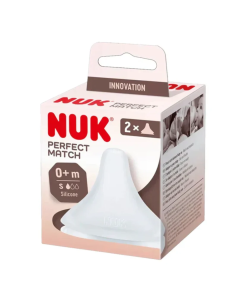 Tetină de silicon, mărimea S, 0+ luni, 2 bucati, Nuk