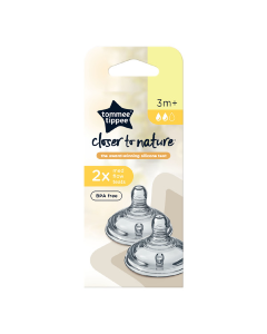 Tetina din silicon anti-colici flux mediu, 3 luni+, 2 bucati, Tommee Tippee