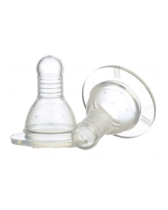 Set 2 tetina silicon 0+ Baby, 2 bucati, Minut