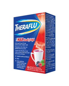 Theraflu Max Raceala si Gripa, 1000 mg/10 mg/70 mg pulbere pentru solutie orala, 10 plicuri, Haleon