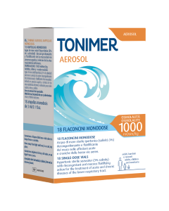 Tonimer Lab Aerosol apa de mare sterila, salinitate 3%, 18 flacoane unidoze, 3 ml